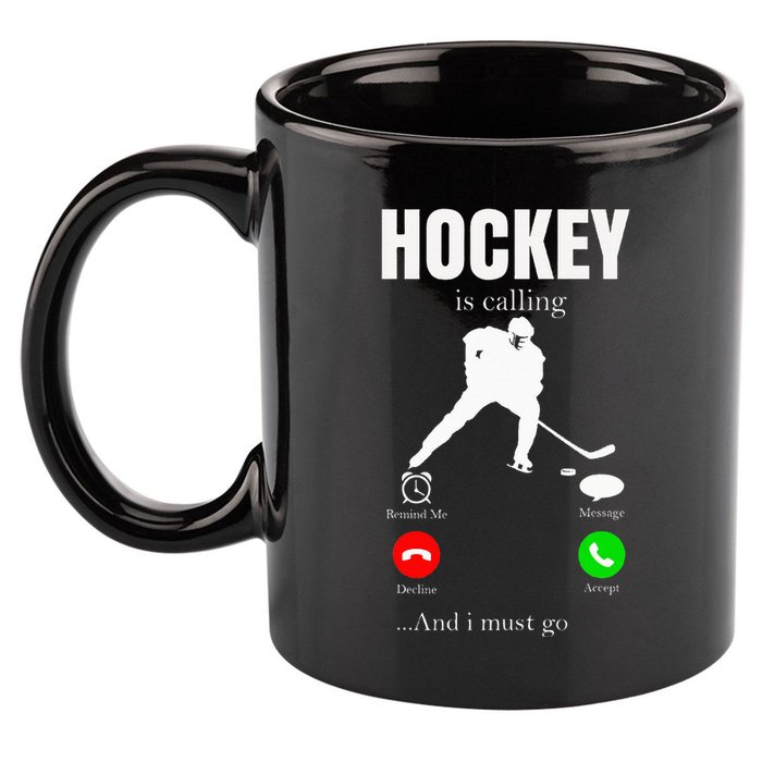 Ice Hockey Puck Hockeyplayer Player 11oz C Handle Ceramic Mug