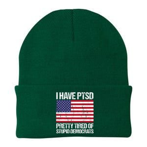 I Have Ptsd Pretty Tired Of Stupid Democrats Knit Cap Winter Beanie