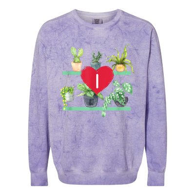 I Heart Plants Colorblast Crewneck Sweatshirt