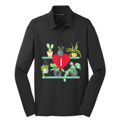 I Heart Plants Silk Touch Performance Long Sleeve Polo