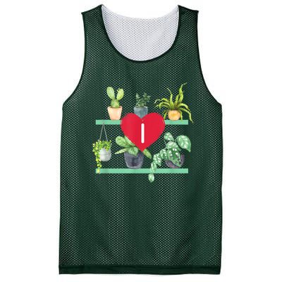 I Heart Plants Mesh Reversible Basketball Jersey Tank