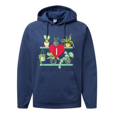 I Heart Plants Performance Fleece Hoodie