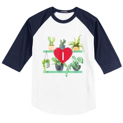 I Heart Plants Baseball Sleeve Shirt