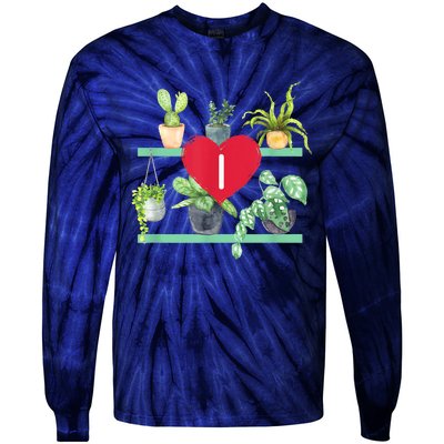 I Heart Plants Tie-Dye Long Sleeve Shirt