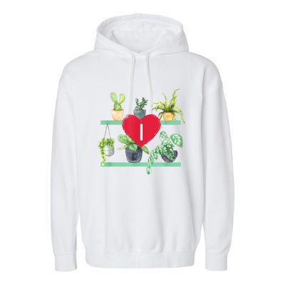 I Heart Plants Garment-Dyed Fleece Hoodie