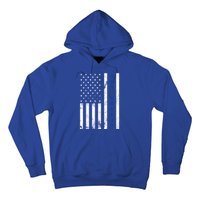 Ice Hockey Proud Usa Flag Vintage Ice Hockey Gift Hoodie