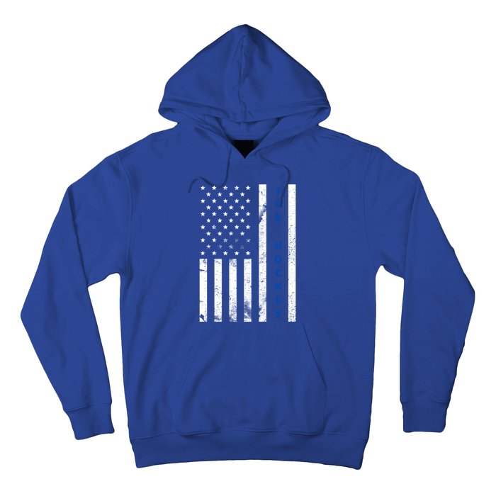 Ice Hockey Proud Usa Flag Vintage Ice Hockey Gift Hoodie