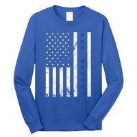 Ice Hockey Proud Usa Flag Vintage Ice Hockey Gift Long Sleeve Shirt