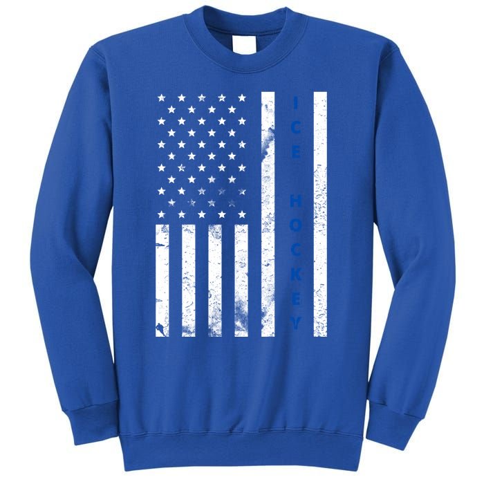 Ice Hockey Proud Usa Flag Vintage Ice Hockey Gift Sweatshirt