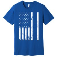 Ice Hockey Proud Usa Flag Vintage Ice Hockey Gift Premium T-Shirt