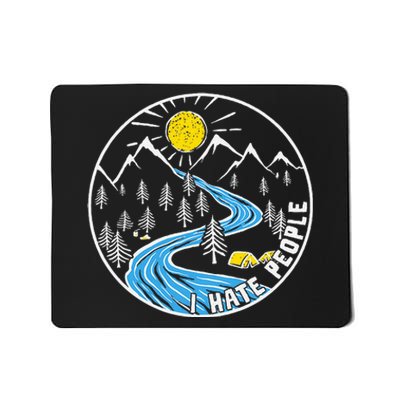 I Hate People Outdoor Vintage Camping Nature Lover Mousepad