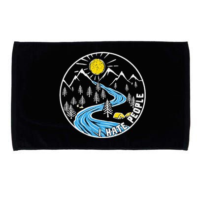 I Hate People Outdoor Vintage Camping Nature Lover Microfiber Hand Towel