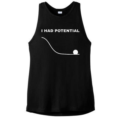 I Had Potential Funny Physics Science Ladies PosiCharge Tri-Blend Wicking Tank