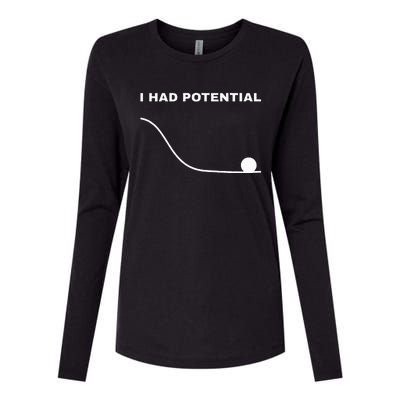 I Had Potential Funny Physics Science Womens Cotton Relaxed Long Sleeve T-Shirt