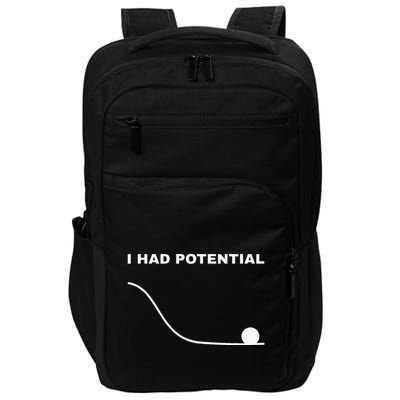 I Had Potential Funny Physics Science Impact Tech Backpack