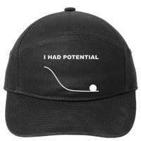 I Had Potential Funny Physics Science 7-Panel Snapback Hat