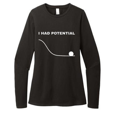 I Had Potential Funny Physics Science Womens CVC Long Sleeve Shirt