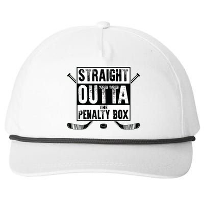 Ice Hockey Player Gift Straight Outta The Penalty Box Snapback Five-Panel Rope Hat