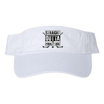 Ice Hockey Player Gift Straight Outta The Penalty Box Valucap Bio-Washed Visor