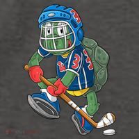 Ice Hockey Player Turtle Vector Backpack