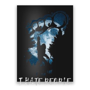 I Hate People Bigfoot Middle Finger Sasquatch Lovers Poster