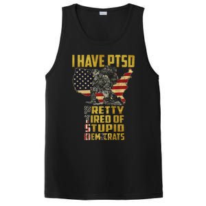 I Have PTSD Pretty Tired Of Stupid Democrats  PosiCharge Competitor Tank