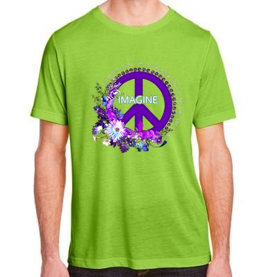 Imagine Hippie People Living Life In Peace Love Gift Adult ChromaSoft Performance T-Shirt