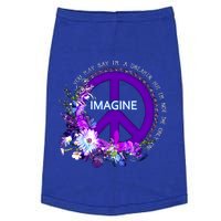 Imagine Hippie People Living Life In Peace Love Gift Doggie Tank