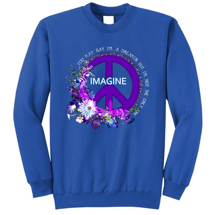 Imagine Hippie People Living Life In Peace Love Gift Sweatshirt