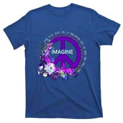 Imagine Hippie People Living Life In Peace Love Gift T-Shirt