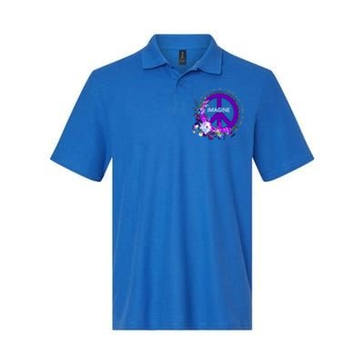 Imagine Hippie People Living Life In Peace Love Gift Softstyle Adult Sport Polo