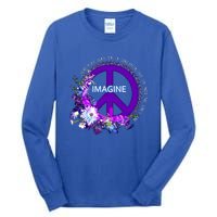 Imagine Hippie People Living Life In Peace Love Gift Tall Long Sleeve T-Shirt