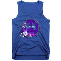 Imagine Hippie People Living Life In Peace Love Gift Tank Top