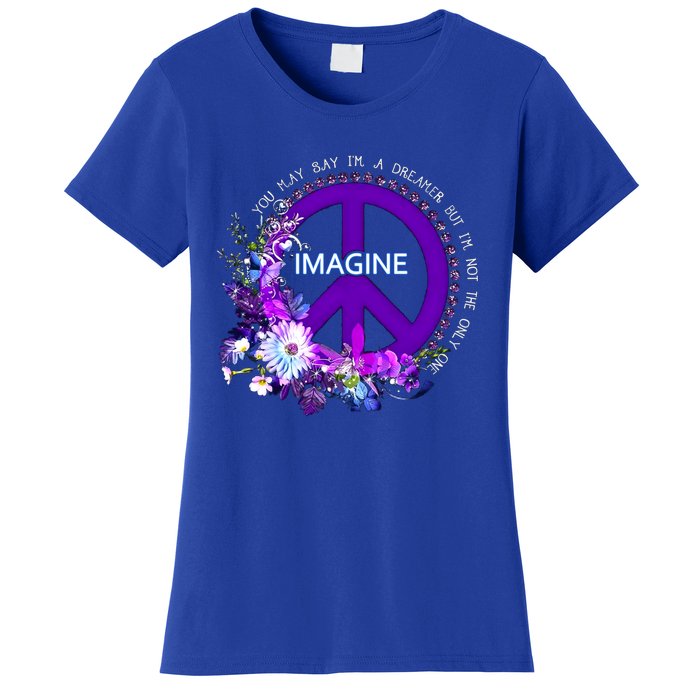 Imagine Hippie People Living Life In Peace Love Gift Women's T-Shirt