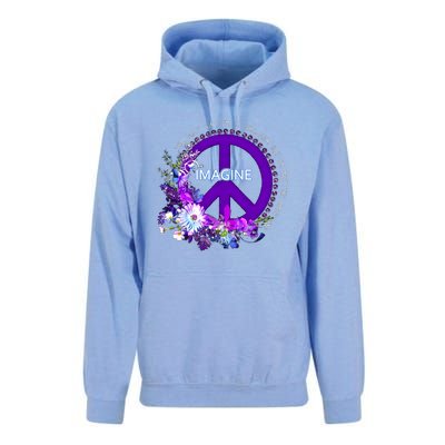 Imagine Hippie People Living Life In Peace Love Gift Unisex Surf Hoodie