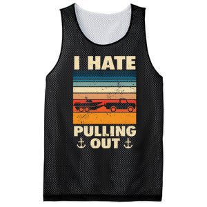 I Hate Pulling Out Retro Boating Boat Captain Gift Mesh Reversible Basketball Jersey Tank