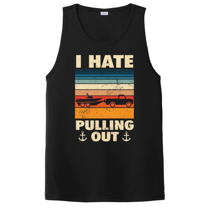 I Hate Pulling Out Retro Boating Boat Captain Gift PosiCharge Competitor Tank