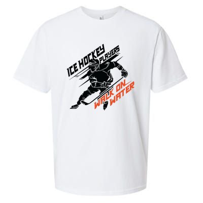 Ice Hockey Players Walk On Water Superpower Gift Sueded Cloud Jersey T-Shirt