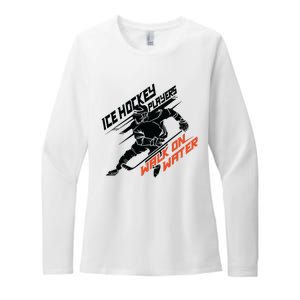 Ice Hockey Players Walk On Water Superpower Gift Womens CVC Long Sleeve Shirt