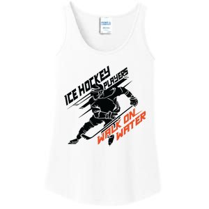 Ice Hockey Players Walk On Water Superpower Gift Ladies Essential Tank