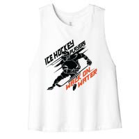 Ice Hockey Players Walk On Water Superpower Gift Women's Racerback Cropped Tank