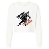 Ice Hockey Players Walk On Water Superpower Gift Cropped Pullover Crew