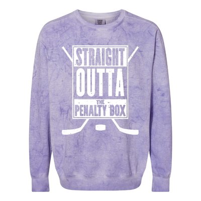 Ice Hockey Player Gift Straight Outta The Penalty Box Colorblast Crewneck Sweatshirt