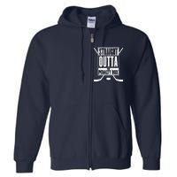 Ice Hockey Player Gift Straight Outta The Penalty Box Full Zip Hoodie