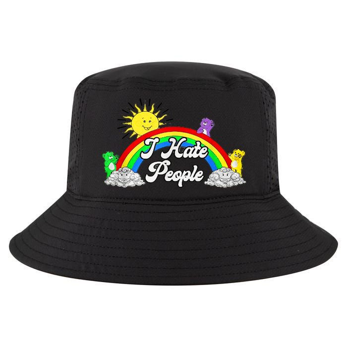 I Hate People Rainbow Printed Graphic Cool Comfort Performance Bucket Hat