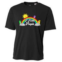 I Hate People Rainbow Printed Graphic Cooling Performance Crew T-Shirt