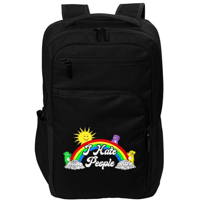 I Hate People Rainbow Printed Graphic Impact Tech Backpack
