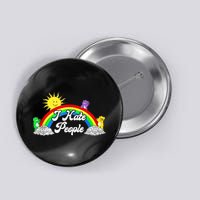 I Hate People Rainbow Printed Graphic Button