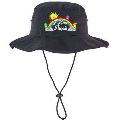 I Hate People Rainbow Printed Graphic Bucket Hat