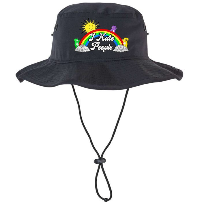 I Hate People Rainbow Printed Graphic Bucket Hat